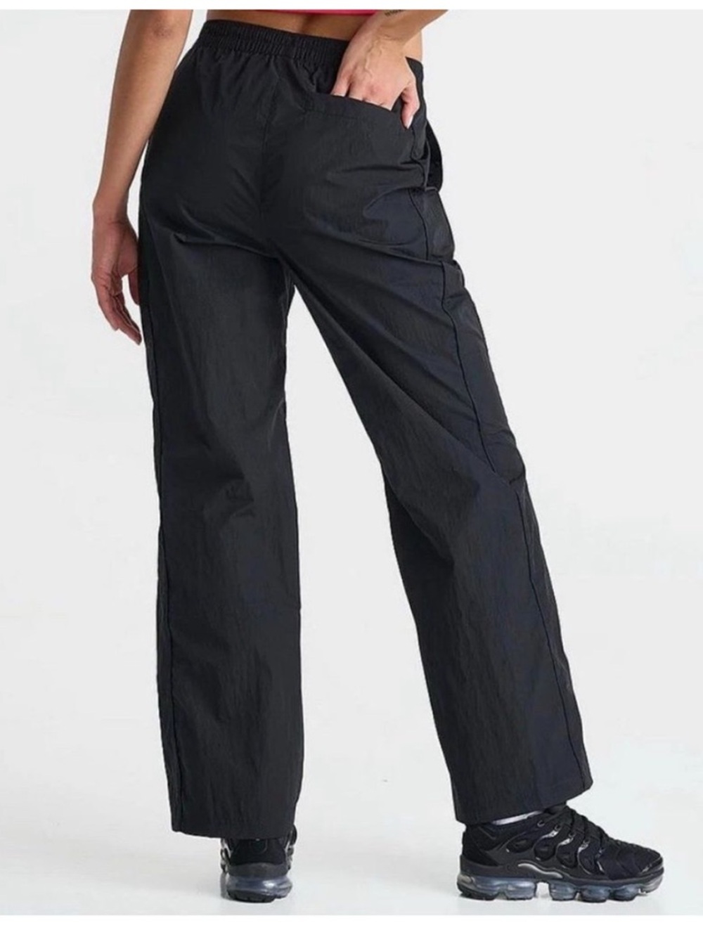 Nike Windrunner High Waisted Woven Open Hem Pants size Small Tall Long Inseam - Picture 2 of 9
